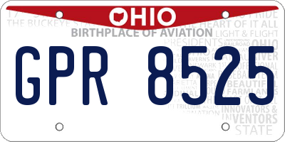 OH license plate GPR8525
