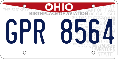 OH license plate GPR8564