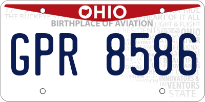 OH license plate GPR8586