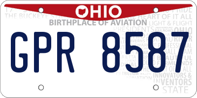 OH license plate GPR8587