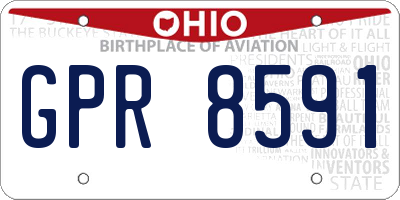 OH license plate GPR8591