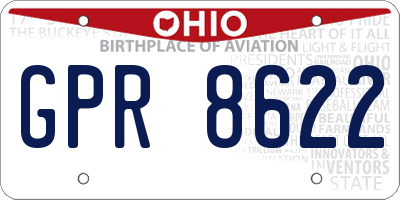 OH license plate GPR8622