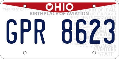 OH license plate GPR8623