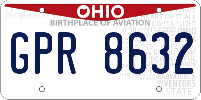 OH license plate GPR8632