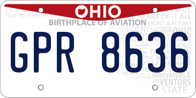 OH license plate GPR8636