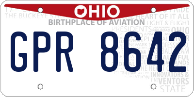 OH license plate GPR8642