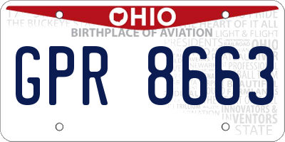 OH license plate GPR8663