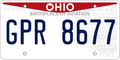 OH license plate GPR8677