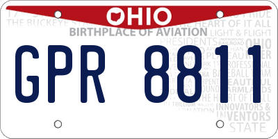 OH license plate GPR8811