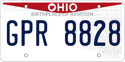 OH license plate GPR8828