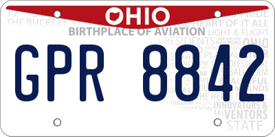 OH license plate GPR8842
