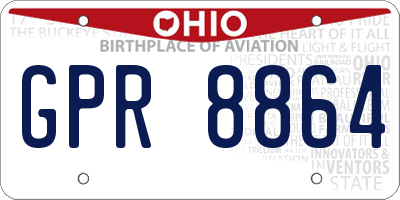 OH license plate GPR8864