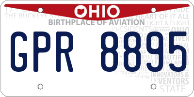 OH license plate GPR8895