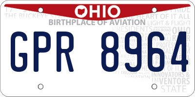 OH license plate GPR8964