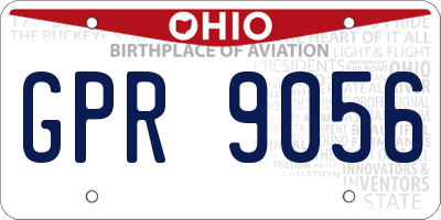 OH license plate GPR9056