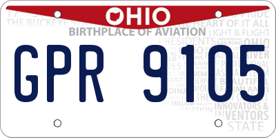 OH license plate GPR9105