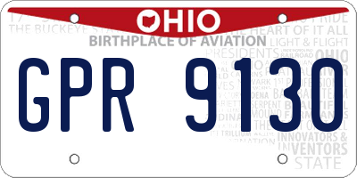 OH license plate GPR9130