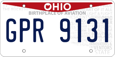 OH license plate GPR9131