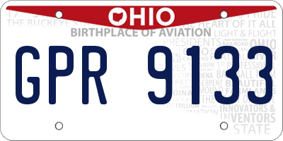 OH license plate GPR9133