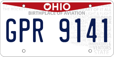 OH license plate GPR9141