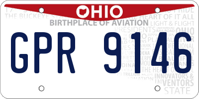 OH license plate GPR9146