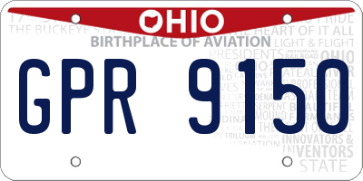 OH license plate GPR9150