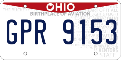 OH license plate GPR9153