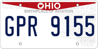 OH license plate GPR9155