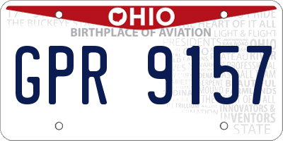 OH license plate GPR9157