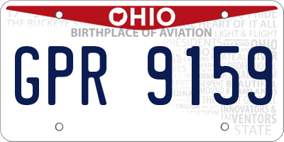 OH license plate GPR9159