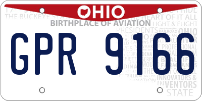 OH license plate GPR9166