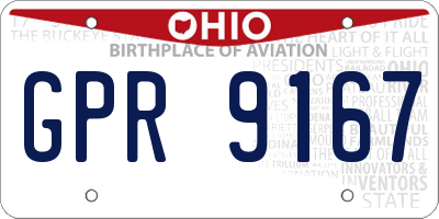 OH license plate GPR9167