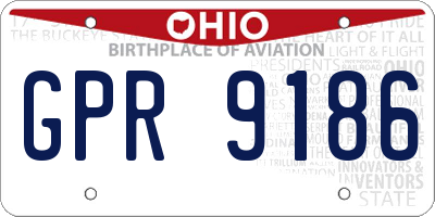 OH license plate GPR9186