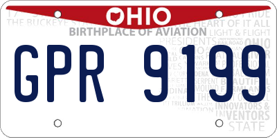 OH license plate GPR9199