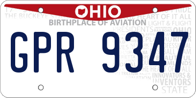 OH license plate GPR9347