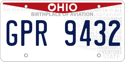 OH license plate GPR9432