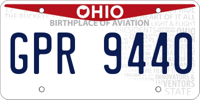 OH license plate GPR9440