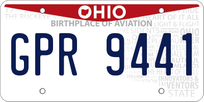 OH license plate GPR9441