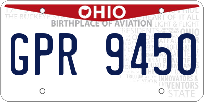 OH license plate GPR9450