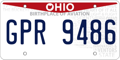OH license plate GPR9486