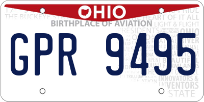 OH license plate GPR9495