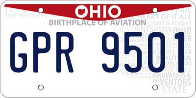 OH license plate GPR9501