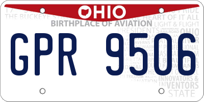OH license plate GPR9506