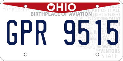 OH license plate GPR9515