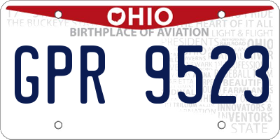OH license plate GPR9523