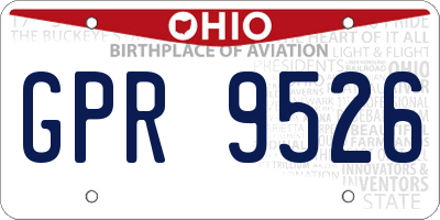 OH license plate GPR9526