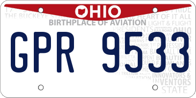 OH license plate GPR9533