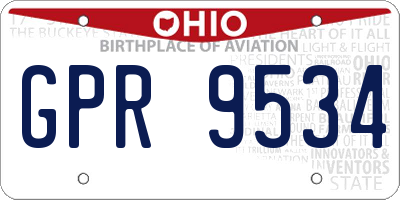OH license plate GPR9534