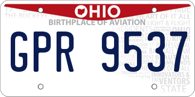 OH license plate GPR9537