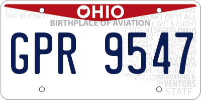 OH license plate GPR9547